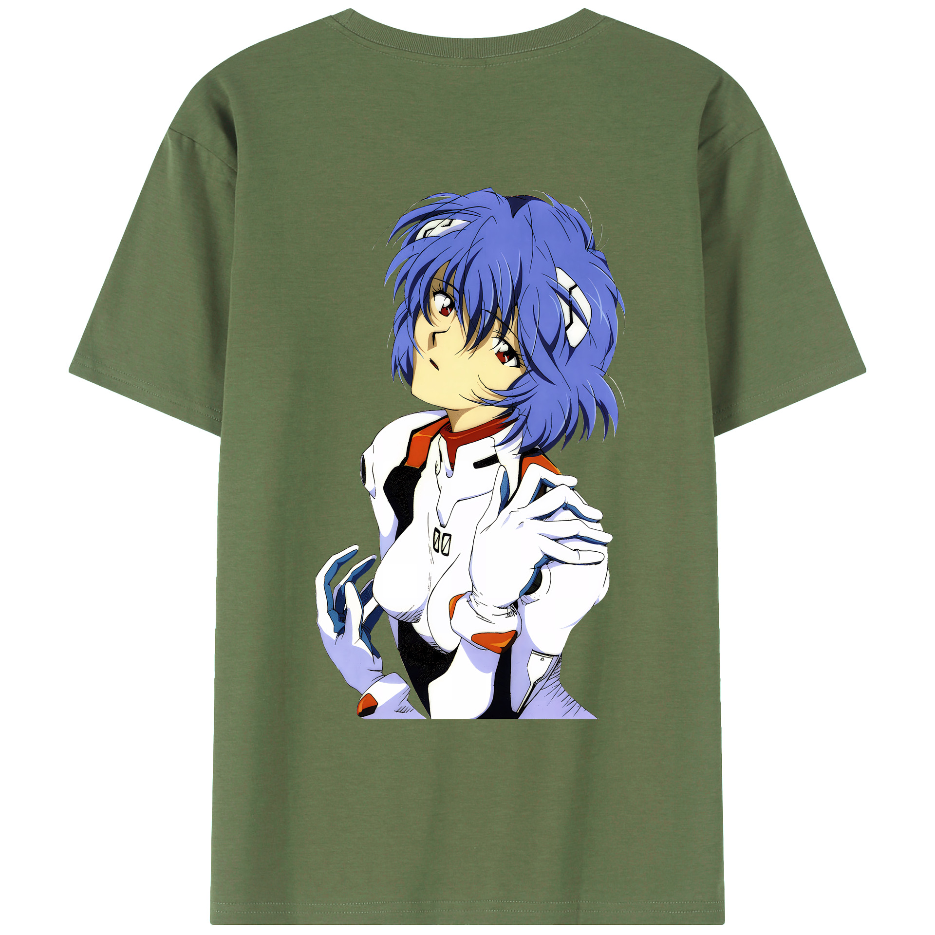 （画像用） EVA 新世紀エヴァンゲリオン 綿100％ メンズ半袖Tシャツ（バックプリント） 通気性